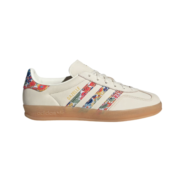 Adidas Gazelle Indoor x Liberty London - Off White / Gold Metallic / Gum