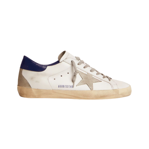 Golden Goose Super-Star suede star and blue heel tab